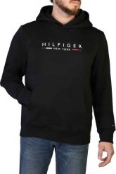 Tommy Hilfiger Bluzy marki Tommy Hilfiger model MW0MW29301 kolor Czarny. Odzież Męskie. Sezon: Wiosna/Lato S. Czarna bluzy męskie Tommy Hilfiger, na lato, m, bez wzorów, bez ramiączek, bez kaptura. Za 353.88 zł.
