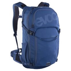Plecak rowerowy Evoc Stage 18 - denim. Niebieskie plecaki męskie EVOC, bez wzorów, z denimu. Za 783.46 zł.
