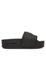KARL LAGERFELD Klapki Kondo Maxi KL80819M Czarny. Czarne klapki damskie KARL LAGERFELD, bez wzorów, z tworzywa sztucznego, bez obcasa, bez zapięcia. Za 289.99 zł.