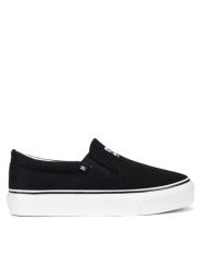 DC Shoes Tenisówki WFA3015-1 Czarny. Czarne trampki i tenisówki damskie DC Shoes, bez wzorów, z materiału, bez zapięcia. Za 159.99 zł.