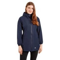 Kurtka Damska Wodoodporna. Niebieskie kurtki damskie Trespass, l, bez wzorów, z materiału, z kapturem. Za 280.99 zł.