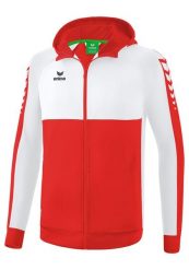Kurtka treningowa z kapturem Erima Six Wings. Białe kurtki sportowe męskie Erima, xl, bez wzorów, z bawełny, z kapturem, na fitness i siłownię. Za 252.50 zł.