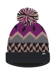 Czapka unisex w wzory z pomponem, podszyta polarem. Brązowe czapki damskie Trespass, bez wzorów, z polaru. Za 171.99 zł.