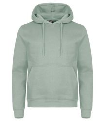 Clique Bluza z kapturem Miami z bawełny i poliestru z recyklingu – Sage Green. Zielone bluzy damskie CLIQUE, m, bez wzorów, z bawełny, bez ramiączek, z kapturem. Za 166.52 zł.