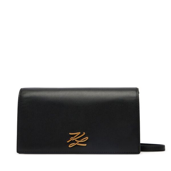 Torebka KARL LAGERFELD. Czarne listonoszki damskie KARL LAGERFELD, bez wzorów, bez dodatków. Za 635.99 zł.