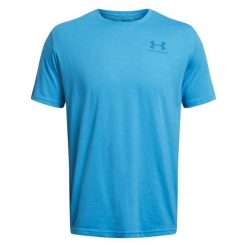 Męska Koszulka Sportowa. Niebieskie koszulki sportowe męskie Under Armour, m, bez wzorów, bez ramiączek, trekkingowe. Za 142.99 zł.
