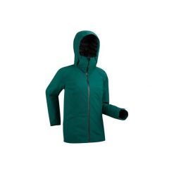 Kurtka narciarska 500 damska. Zielone kurtki sportowe damskie WED'ZE, xs, bez wzorów, z materiału, bez ramiączek, bez kaptura, narciarskie. Za 349.99 zł.