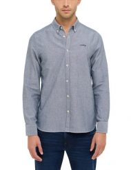 Męska Koszula Mustang Style Edinburg Dark Sapphire 1016242 4136. Niebieskie koszule męskie Mustang, m, bez wzorów, bez kołnierzyka, bez ramiączek. Za 149.99 zł.