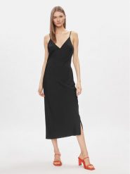 Calvin Klein Sukienka letnia K20K206776 Czarny Regular Fit. Czarne sukienki damskie Calvin Klein, na lato, bez wzorów, z syntetyku, bez kołnierzyka, bez ramiączek. Za 489.99 zł.