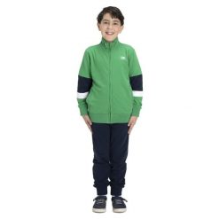 Bluza z bawełna z pełny zamek błyskawiczny na co dzień. Zielone bluzy damskie LEONE 1947 APPAREL, bez wzorów, z bawełny, sportowe, bez ramiączek, bez kaptura. Za 324.17 zł.