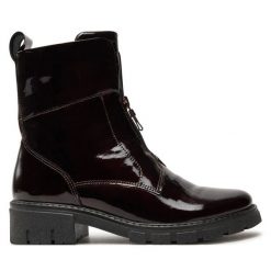 Botki Ara. Czerwone botki damskie Ara, bez wzorów, bez obcasa, na płaskiej podeszwie, bez zapięcia. Za 589.99 zł.
