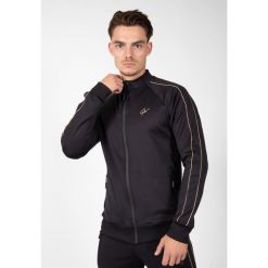 Bluza fitness męska Gorilla Wear Wenden Track Jacket. Czarne bluzy męskie GORILLA WEAR, m, bez wzorów, sportowe, bez ramiączek, bez kaptura. Za 265.50 zł.