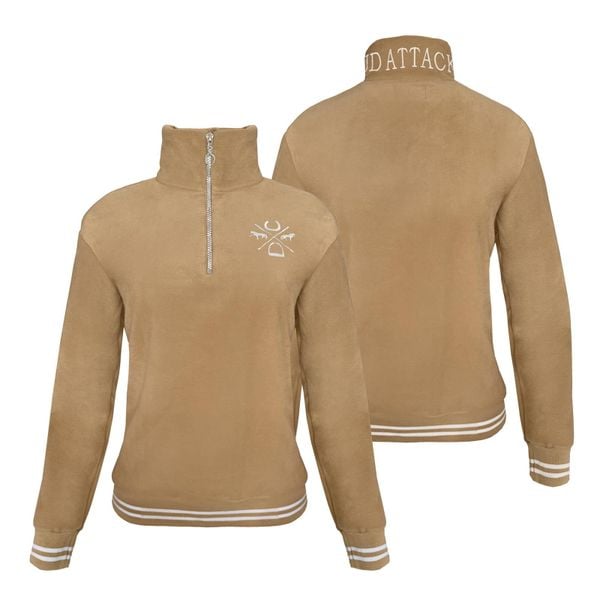 Bluza polarowa JD ATTACK Maya. Brązowe bluzy damskie JD ATTACK, l, bez wzorów, z materiału, eleganckie, bez ramiączek, bez kaptura. Za 239.00 zł.