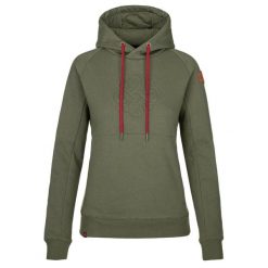 Bluza damska Kilpi SOHEY-W. Zielone bluzy damskie Kilpi, bez wzorów, z bawełny, bez ramiączek, z kapturem. Za 173.00 zł.