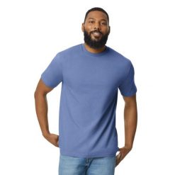 Koszulka Unisex Dla Dorosłych Softstyle Midweight. Fioletowe bluzki damskie GILDAN, xl, bez wzorów, sportowe, bez kołnierzyka, bez ramiączek. Za 33.99 zł.