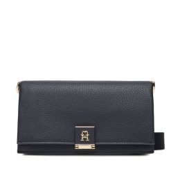 Torebka Tommy Hilfiger. Niebieskie listonoszki damskie Tommy Hilfiger, bez wzorów, bez dodatków. Za 509.99 zł.