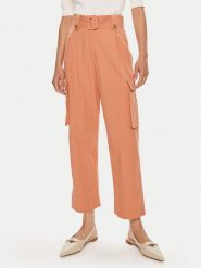 TWINSET Spodnie materiałowe 241TT2052 Pomarańczowy Loose Fit. Brązowe spodnie materiałowe damskie Twinset, bez wzorów, z bawełny. Za 439.99 zł.