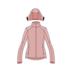 Damska kurtka z kapturem zapinana na zamek CMP. Czerwone kurtki sportowe damskie CMP, bez wzorów, z softshellu, bez ramiączek, z kapturem, trekkingowe. Za 403.50 zł.