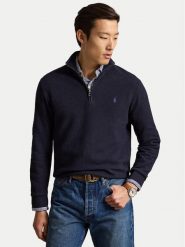 Polo Ralph Lauren Sweter 710B18060004 Granatowy Regular Fit. Niebieskie swetry męskie Polo Ralph Lauren, l, bez wzorów, z bawełny, bez kołnierzyka, bez ramiączek. Za 806.99 zł.
