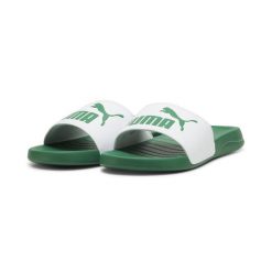 Klapki męskie Puma Popcat 20. Brązowe klapki męskie Puma, bez wzorów, z materiału, bez zapięcia. Za 132.00 zł.