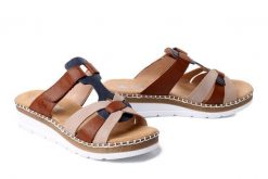 RIEKER V1291-90 multi, klapki damskie. Klapki damskie Rieker, na lato, bez wzorów, bez obcasa, bez zapięcia. Za 271.92 zł.