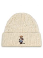 Polo Ralph Lauren Czapka 455P23848001 Kremowy. Białe czapki damskie Polo Ralph Lauren, na zimę, bez wzorów, z wełny. Za 419.99 zł.