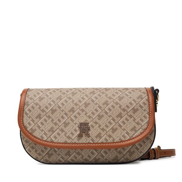 Torebka Tommy Hilfiger. Brązowe listonoszki damskie Tommy Hilfiger, bez wzorów, bez dodatków. Za 649.99 zł.