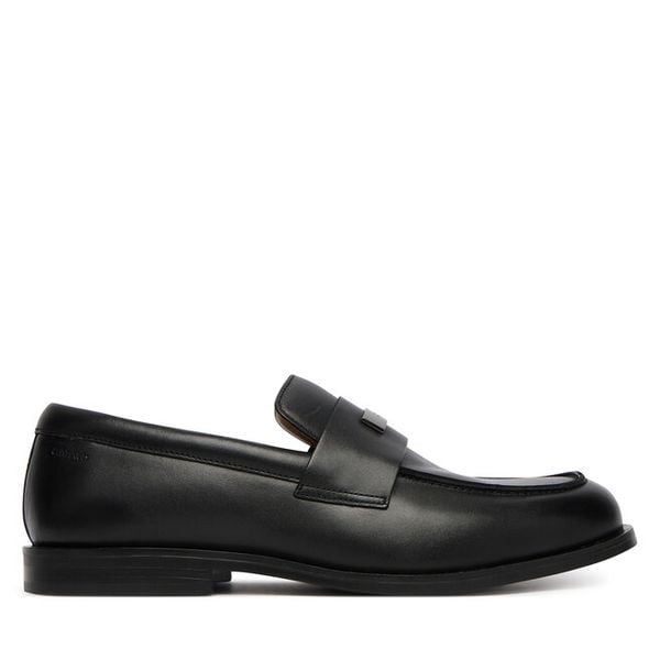 Półbuty Calvin Klein. Czarne buty wizytowe męskie Calvin Klein, bez wzorów, bez obcasa, bez zapięcia. Za 649.99 zł.