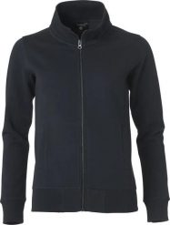 Clique Classic Cardigan Women - kardigan sweatshirt z kieszeniami na zamek. Czarne bluzy damskie CLIQUE, s, bez wzorów, z bawełny, bez kołnierzyka. Za 213.20 zł.