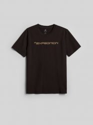4F T-shirt regular z nadrukiem męski - brązowy XXL. Brązowe t-shirty męskie 4F, m, bez wzorów, z bawełny, bez kołnierzyka, bez ramiączek. Za 69.99 zł.