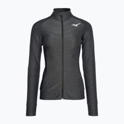 Kurtka tenisowa damska Mizuno Training. Białe kurtki sportowe damskie Mizuno, l, bez wzorów, z elastanu, bez ramiączek, bez kaptura, tenisowe. Za 159.99 zł.