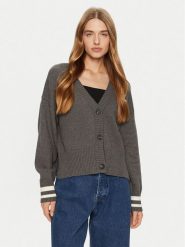 Guess Jeans Kardigan W4BR81 Z3HM1 Szary Regular Fit. Szare kardigany damskie Guess Jeans, l, z aplikacjami, z bawełny, bez kołnierzyka. Za 239.99 zł.