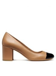Geox Czółenka D Virnilisa 65 D56YYC 0TU66 C0015 Beżowy. Brązowe czółenka damskie Geox, bez wzorów, ze skóry, bez obcasa, bez zapięcia. Za 359.99 zł.