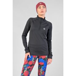 Bluza Coldproof Ocieplana Zip Damska Nessi Sportswear. Czarne bluzy damskie NESSI SPORTSWEAR, bez wzorów, sportowe, bez ramiączek, bez kaptura. Za 499.00 zł.