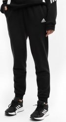 Spodnie damskie adidas Essentials Linear French Terry Cuffed czarne IC6868 2XL. Czarne spodnie dresowe damskie Adidas, bez wzorów, sportowe. Za 257.48 zł.