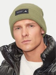 Adidas Czapka Essentials Cuffed Beanie IY5257 Zielony. Zielone czapki damskie Adidas, na zimę, bez wzorów, z bawełny. Za 89.99 zł.