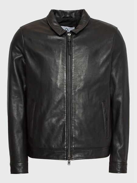 Serge Pariente Kurtka skórzana Tyson Czarny Regular Fit. Czarne kurtki męskie Serge Pariente, m, bez wzorów, ze skóry, bez kaptura. Za 1,399.00 zł.