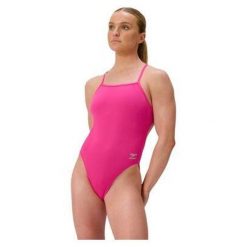 Strój kąpielowy damski Speedo Fl Solid V-Back 2.0 Af. Czerwone stroje kąpielowe damskie Speedo, m, bez wzorów, z materiału. Za 239.99 zł.