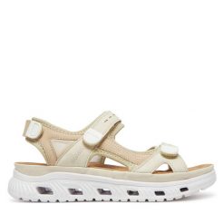 Sandały Rieker. Brązowe sandały damskie Rieker, bez wzorów, bez obcasa, na płaskiej podeszwie, bez zapięcia. Za 359.99 zł.