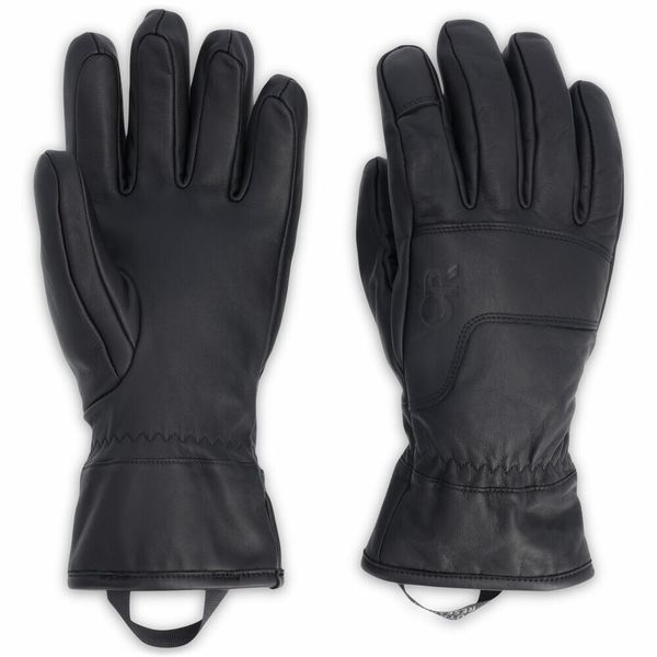 Rękawice robocze Outdoor Research Aksel. Czarne rękawiczki damskie OUTDOOR RESEARCH, bez wzorów. Za 378.50 zł.