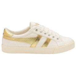 Sneakersy damskie Gola Tennis Mark Cox. Żółte obuwie sportowe damskie Gola, bez wzorów, bez zapięcia. Za 229.00 zł.