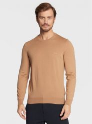 BOSS Sweter Botto-L 50476364 Brązowy Regular Fit. Brązowe swetry męskie Boss, l, bez wzorów, z wełny, bez kołnierzyka, bez ramiączek. Za 509.99 zł.