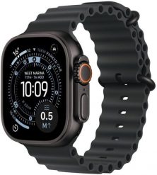 Smartwatch Apple Watch Ultra 3 GPS + Cellular 49mm Black Titanium / Ocean Band Czarny (MF0J4QC/A). Czarne zegarki smartwatch Apple, bez wzorów. Za 4,509.00 zł.