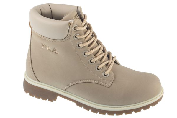 Trapery damskie, Wmn Maverick Mid. Brązowe trapery damskie Fila, z materiału, bez zapięcia. Za 239.99 zł.