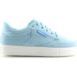 Trampki damskie zamszowe niebieskie NB172 Blue. Białe trampki i tenisówki damskie ButyModne, bez wzorów, z tkaniny, bez zapięcia. W wyprzedaży za 79.00 zł.