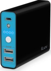Powerbank iLuv MyPower 10400mAh Czarno-niebieski. Czarne powerbanki iLuv. Za 135.99 zł.