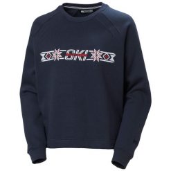 Sweter damski Helly Hansen Bliss. Niebieskie swetry nierozpinane damskie Helly Hansen, bez wzorów, sportowe, bez kołnierzyka, bez ramiączek. Za 462.00 zł.