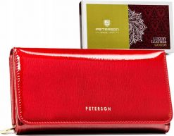 Peterson Elegancki, Skórzany Portfel Damski Na Zamek I Zatrzask. Portfele damskie Peterson. Za 268.30 zł.