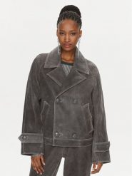 MVP Wardrobe Kurtka z imitacji skóry Solferino MVPI3CP152.0PELLE Szary Wide Fit. Szare kurtki damskie MVP Wardrobe, bez wzorów, ze skóry, bez kaptura. Za 3,129.00 zł.