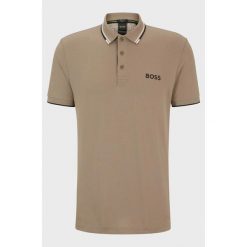 Koszulka Polo Boss Paddy Pro Light/Pastel Green regular fit beżowa. Brązowe koszulki sportowe męskie Boss, m, bez wzorów, bez ramiączek. Za 279.00 zł.